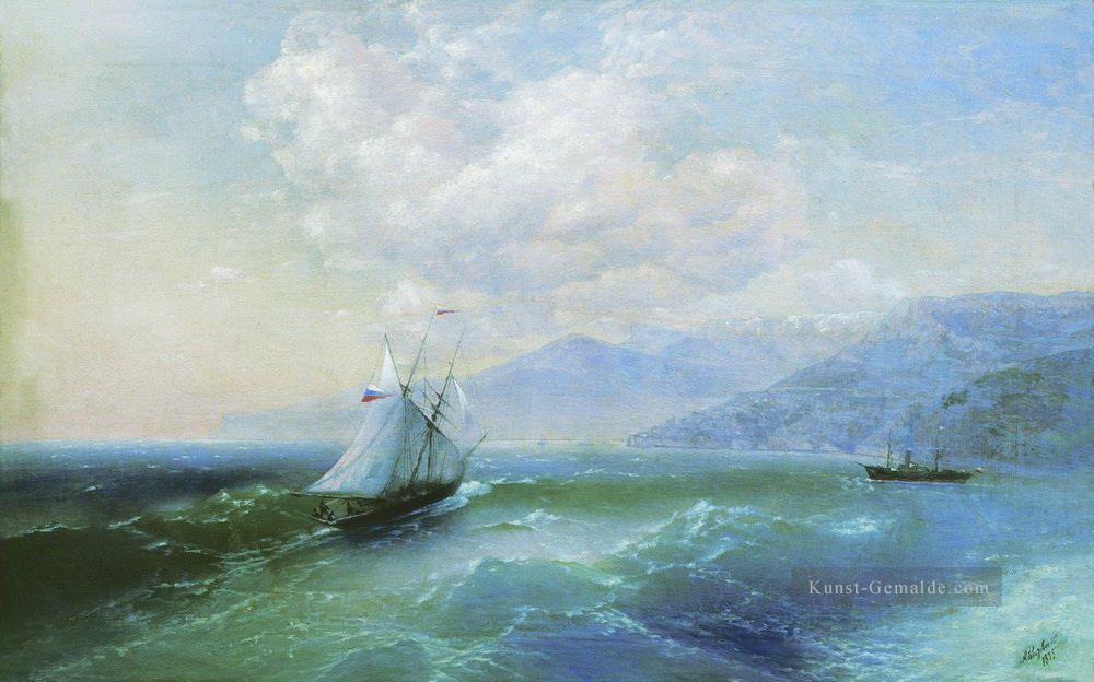 an der Küste 1875 Verspielt Ivan Aiwasowski russisch Ölgemälde